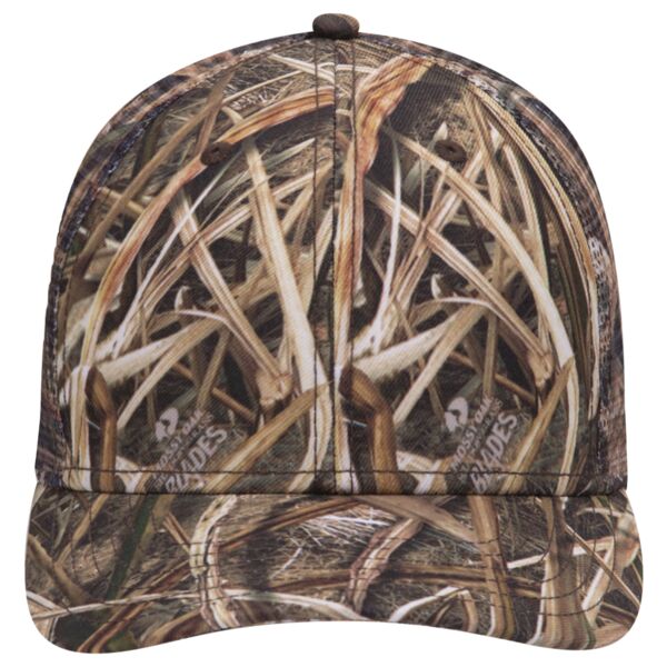 OTTO CAP® Mossy Oak Camouflage Superior Polyester Twill 6 Panel Low Profile Mesh Back Trucker Hat Thumbnail